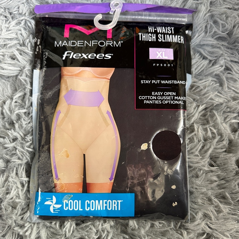 Maidenform Flexees Hi-Waist Thigh Slimmer Underwear - Black
